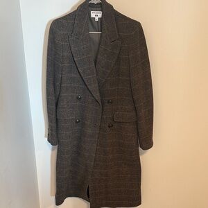 Uniqlo Women's Black and Brown Pea Coat